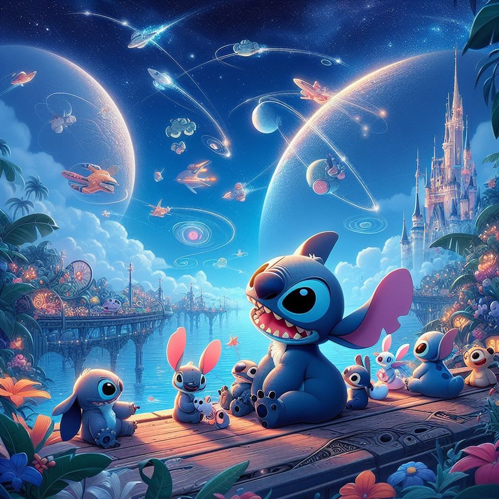 stylish cute Stitch and Angel screensavers.