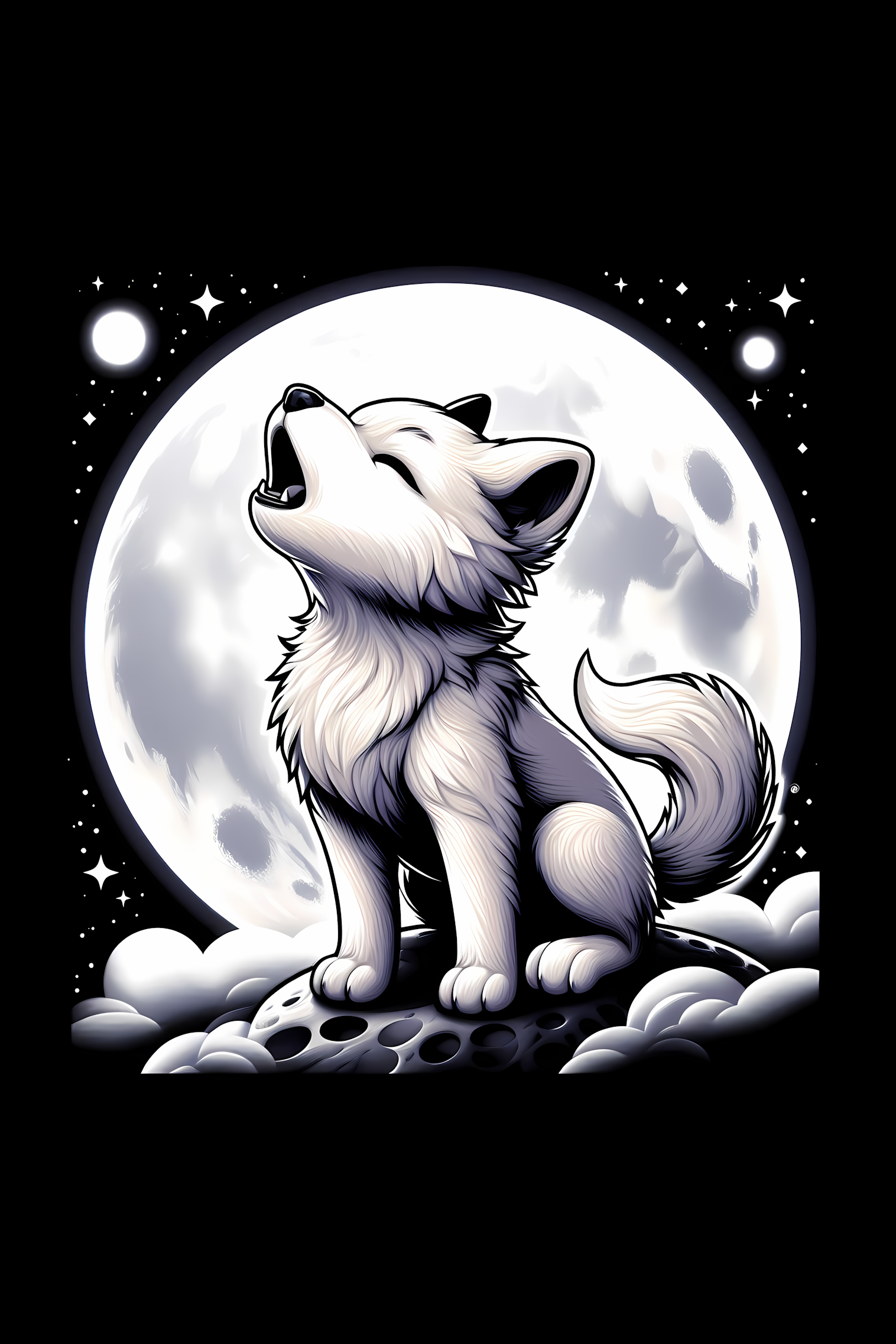 stylish cute wolf imagery