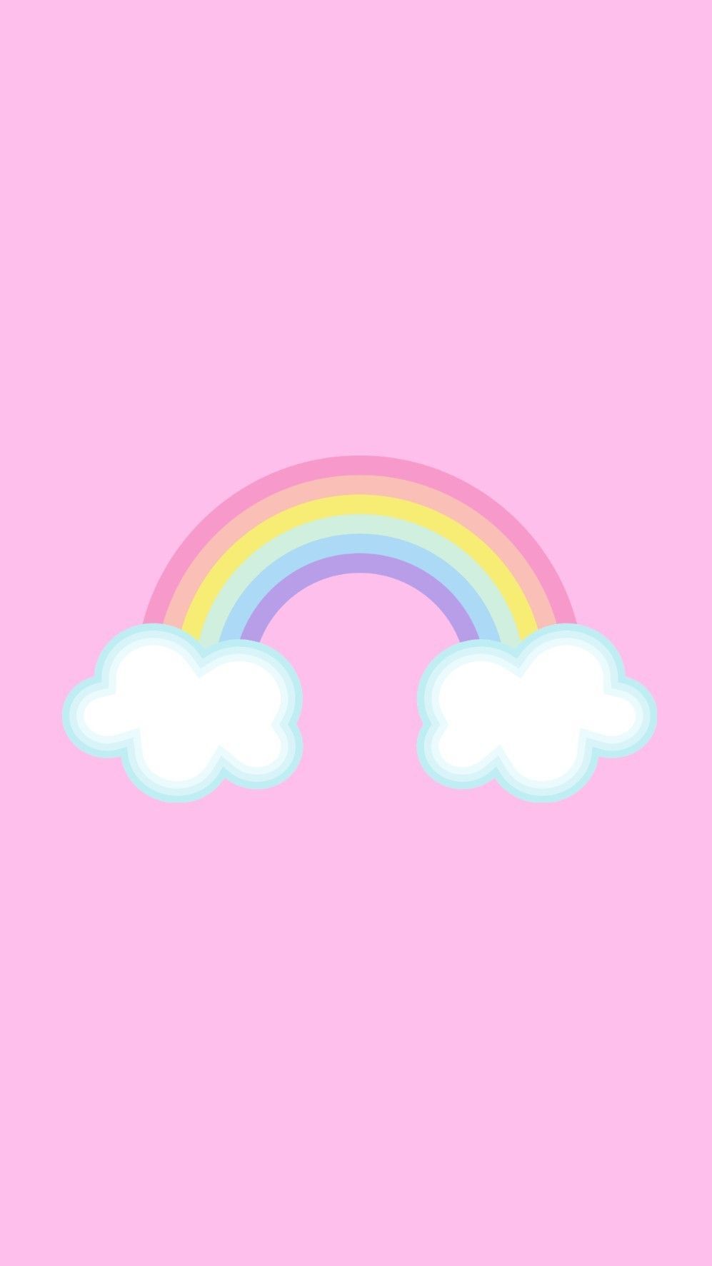 trendy cute rainbow wallpaper themes