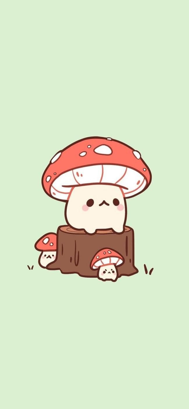 trendy cute wallpapers mushroom styles