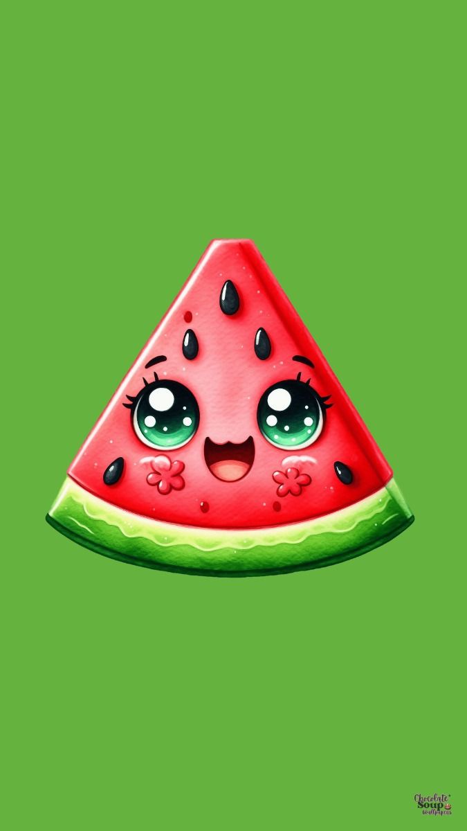 unique cute watermelon digital art.