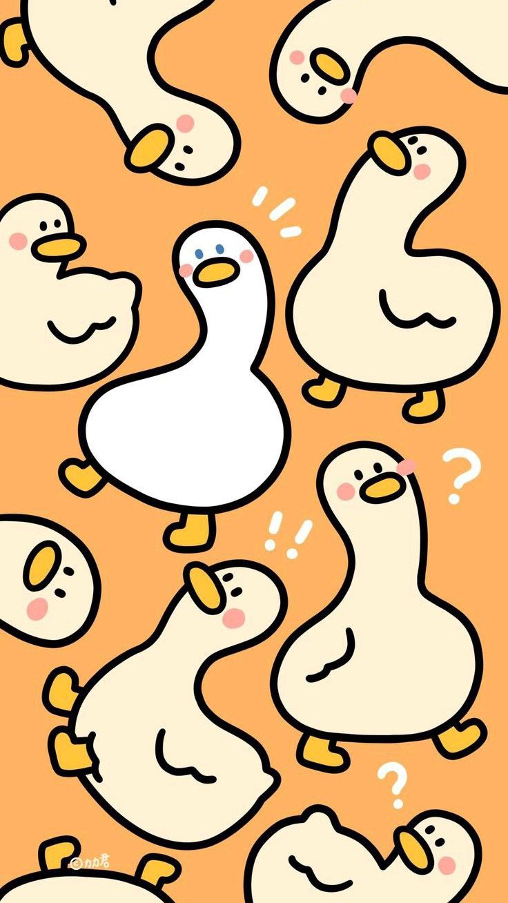 vibrant cute duck-themed wallpapers