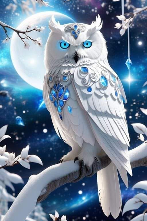 vibrant cute owl art