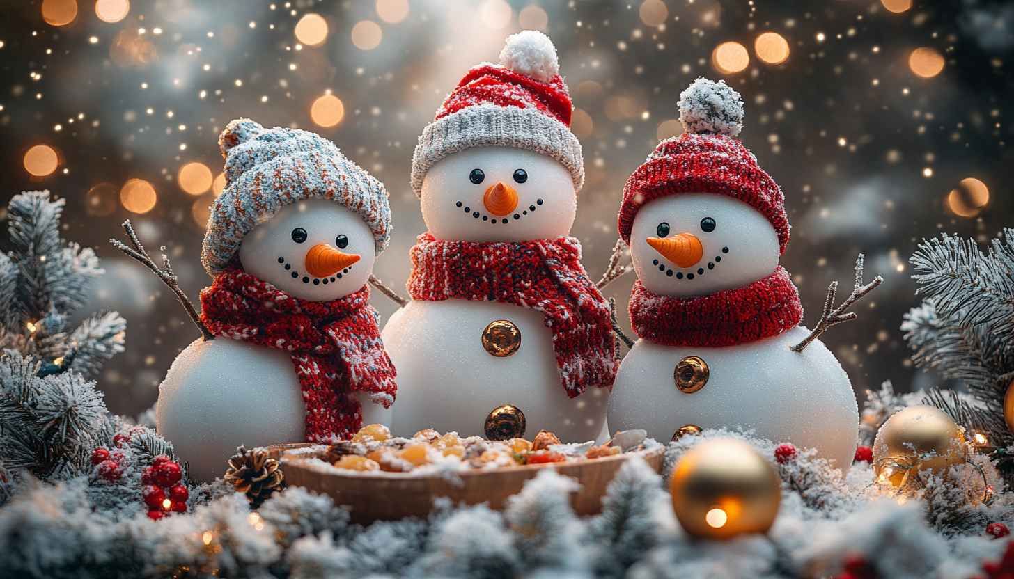 vibrant cute Snowman wallpapers for smartphones