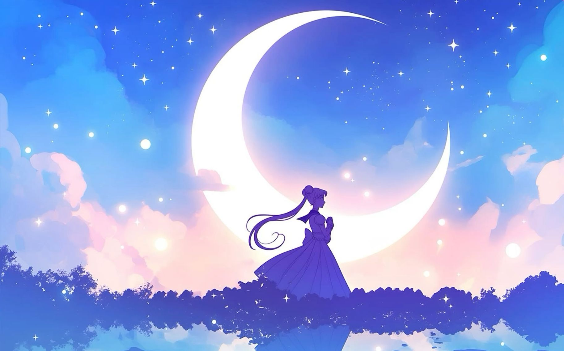 vibrant cute wallpapers featuring Sailor Moon