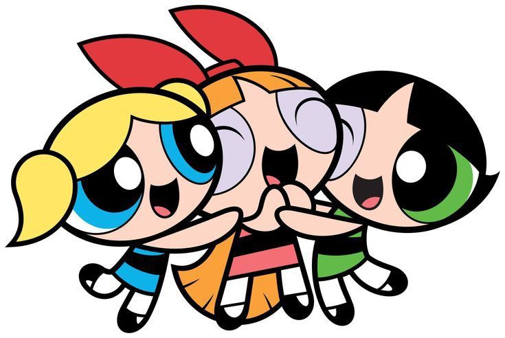 vibrant cute wallpapers Powerpuff Girls style