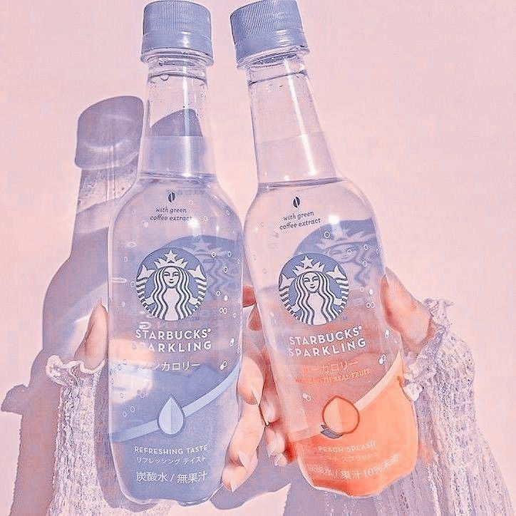 vibrant wallpapers of cute pink Starbucks beverages