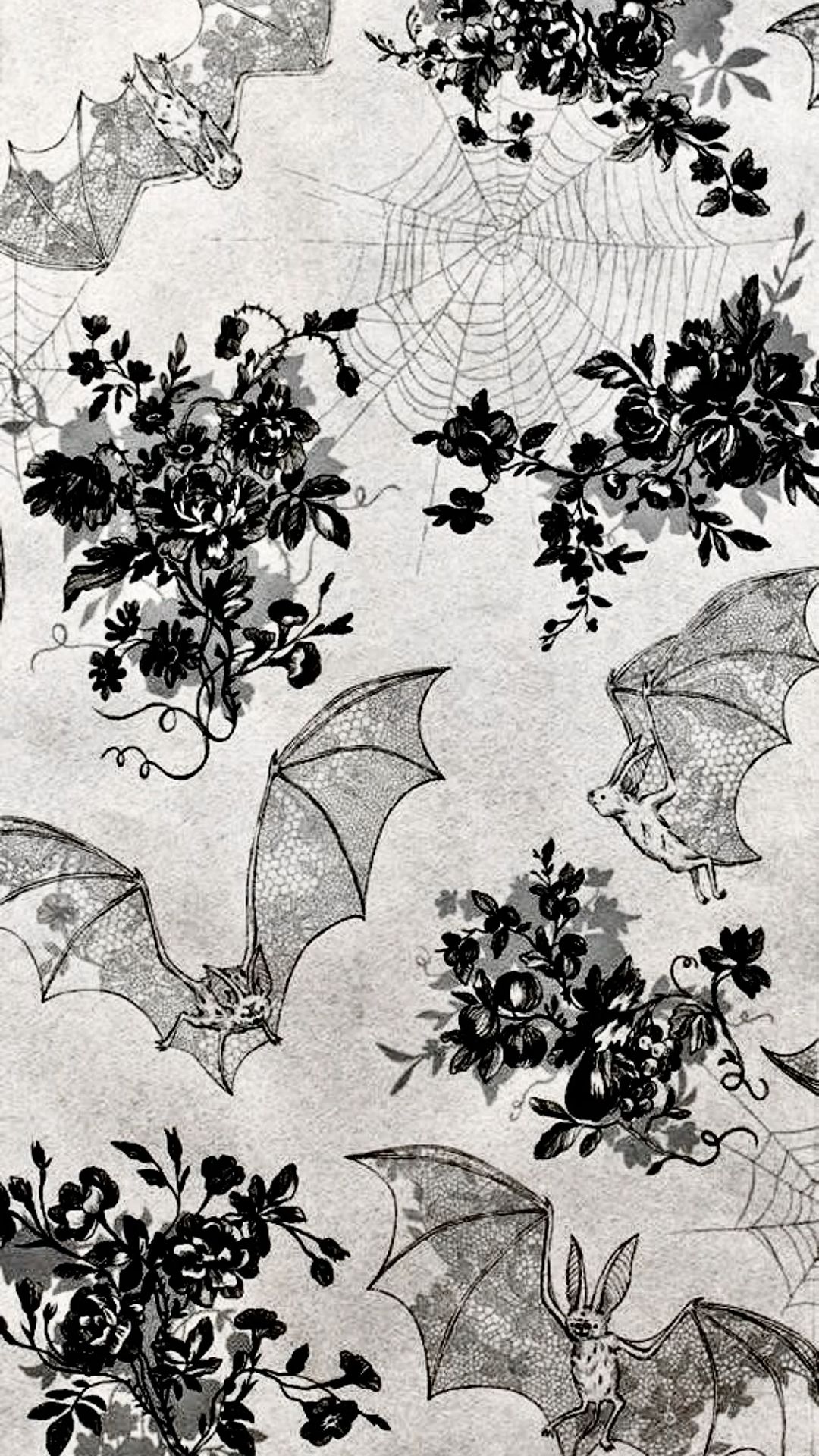 whimsical bat themed wallpapers