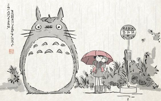 whimsical Totoro themed wallpapers