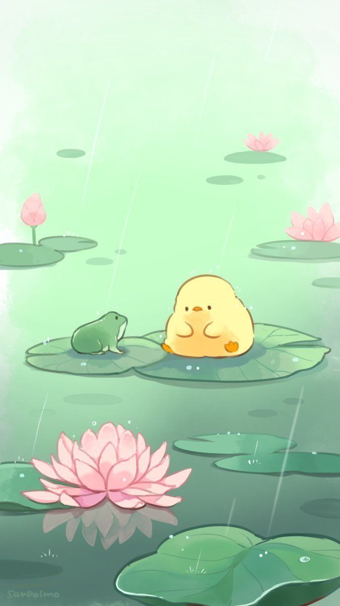 Harmonious cute duck wallpapers bring joy to your device screens