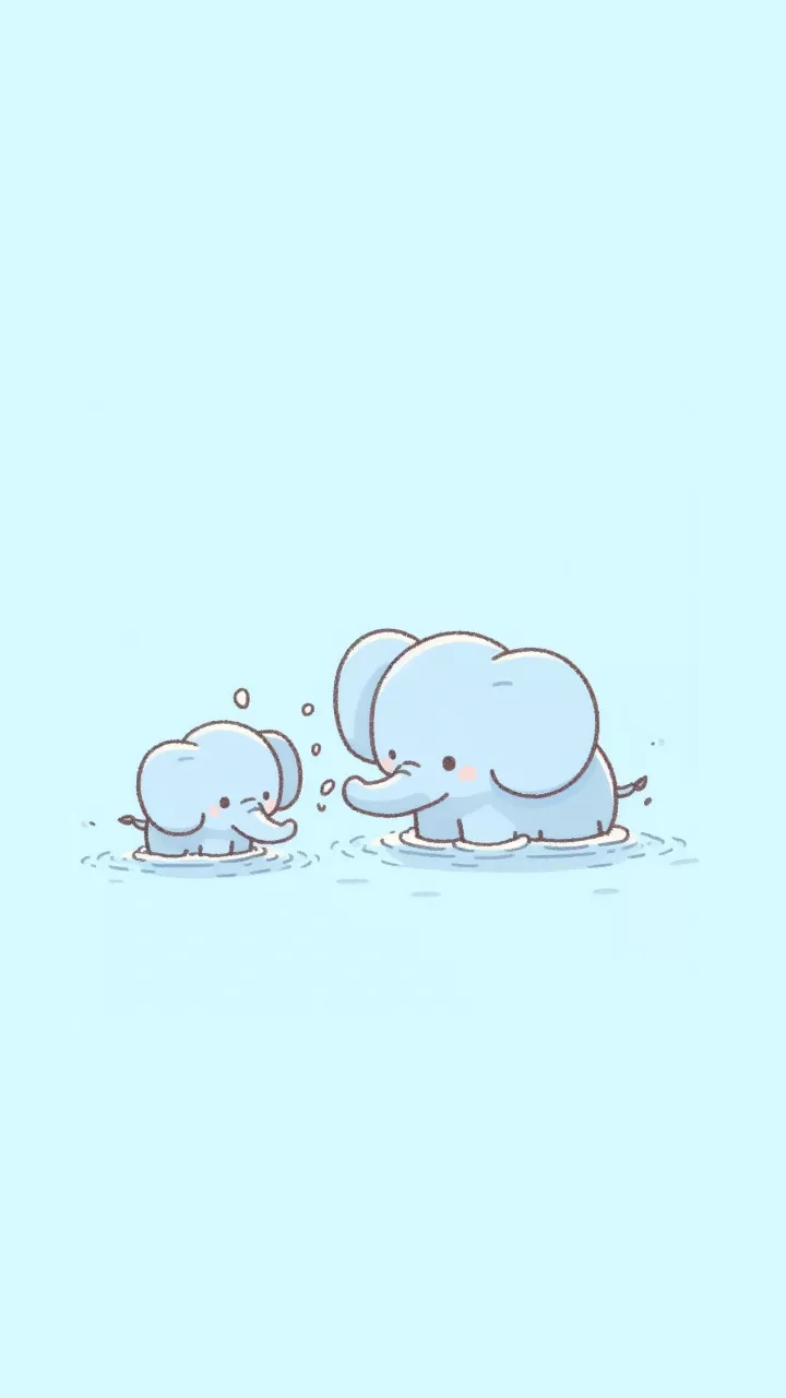 Harmonious cute elephant wallpapers that bring joy to your devices