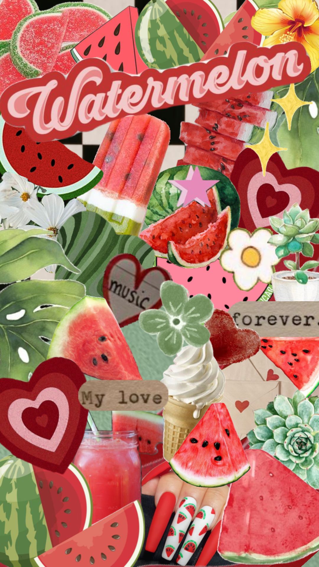 Cute watermelon wallpapers provide attractive design options for your screen